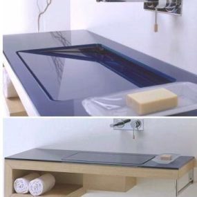 Artelinea Technica console sink – the tilting hidden sink